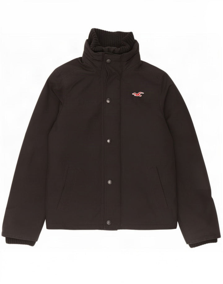 Ανδρικό τζάκετ αντιανεμικό Hollister UK 36 Small Black Polyester