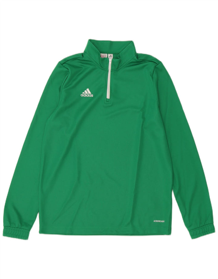 ADIDAS Boys Aeroready Φόρμα πουλόβερ με φερμουάρ 13-14 ετών Πράσινο