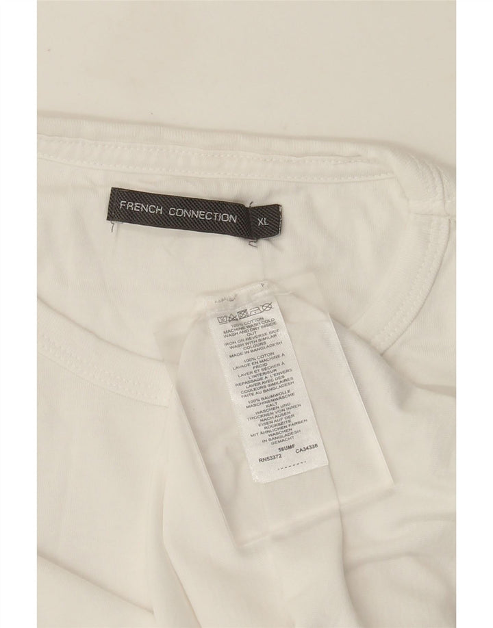 Ανδρικό T-Shirt French Connection Top XL Λευκό βαμβακερό