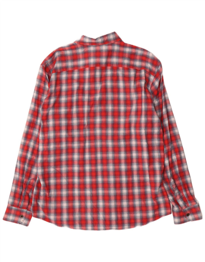 Ανδρικό πουκάμισο Wrangler Western Flannel XL Red Check Cotton