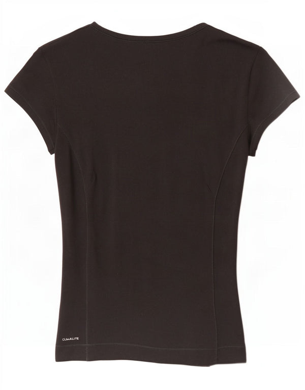 Adidas Γυναικείο T-Shirt Climalite Top UK 8 Small Black Polyester