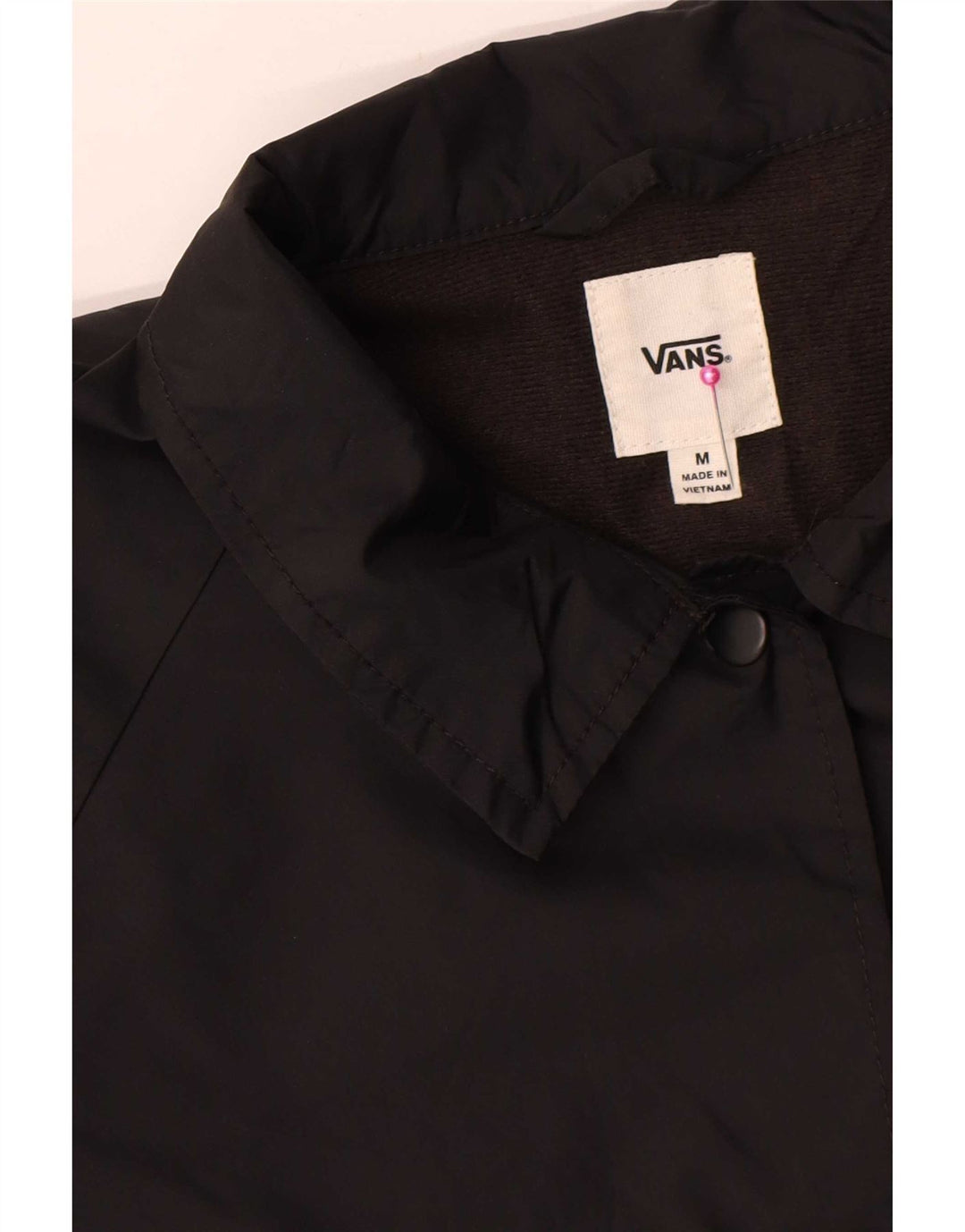 Vans Womens Graphic Rain Jacket UK 14 Medium Black Polyester