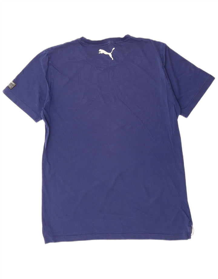 PUMA Mens T-Shirt Top Large Navy Blue Cotton