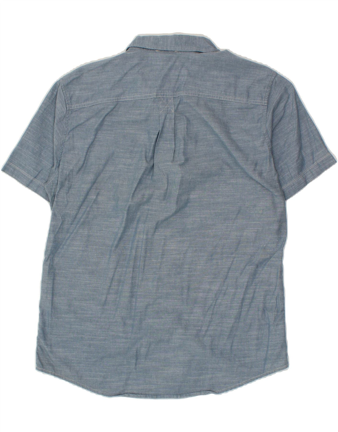 EDDIE BAUER Mens Short Sleeve Shirt Medium Blue Vintage Eddie Bauer and Second-Hand Eddie Bauer from Messina Hembry 