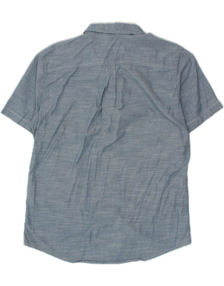 EDDIE BAUER Mens Short Sleeve Shirt Medium Blue Vintage Eddie Bauer and Second-Hand Eddie Bauer from Messina Hembry 