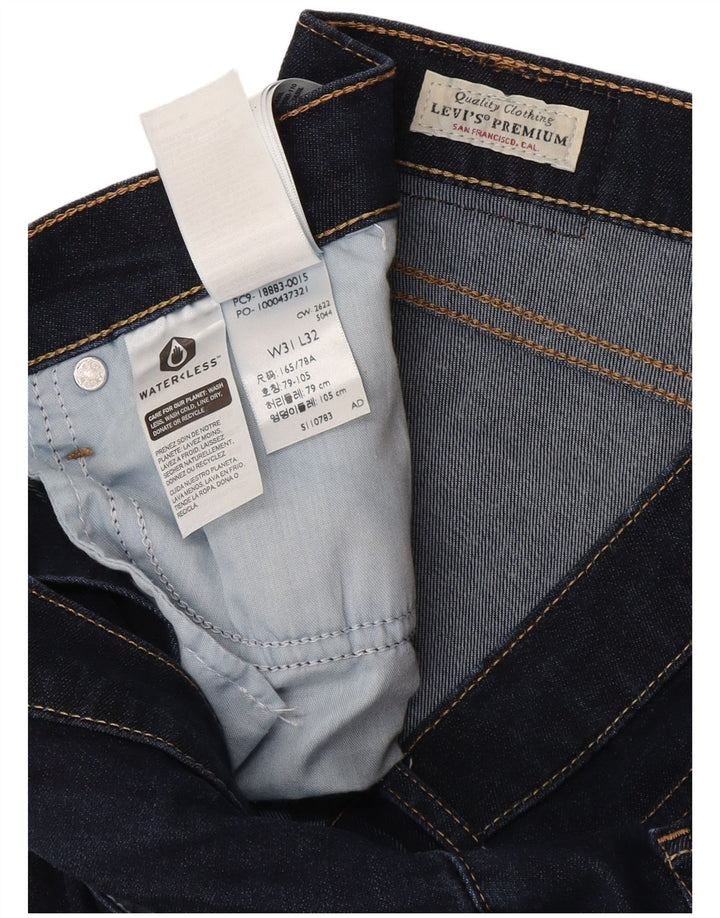 Γυναικείο ίσιο τζιν Levi's W31 L26 Navy Blue Lyocell