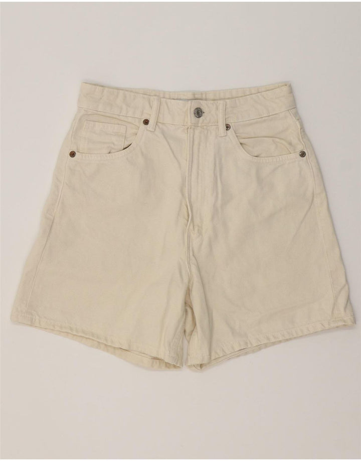 Zara Γυναικείο τζιν σορτς EU 38 Small W28 από λευκό βαμβακερό