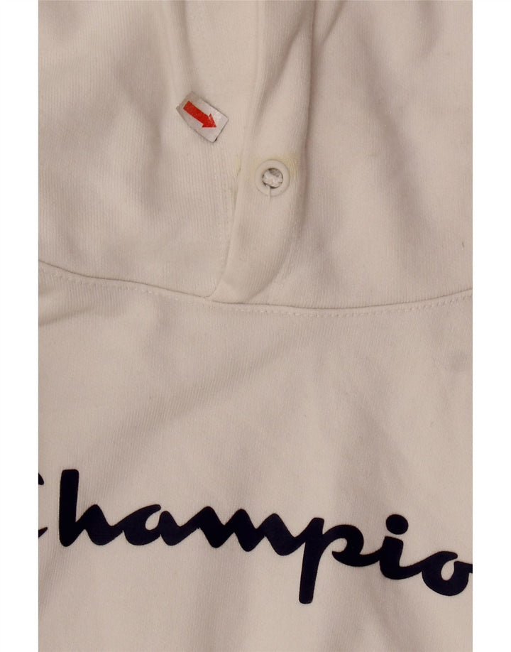 CHAMPION Γυναικεία Crop Graphic με κουκούλα με κουκούλα UK 10 Small White