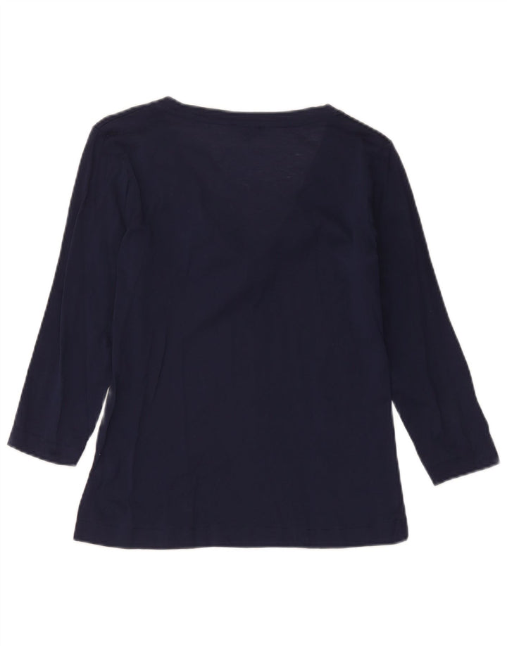Massimo Dutti γυναικεία μπλούζα με 3/4 μανίκια τοπ UK 12 μεσαίου μπλε ναυτικού