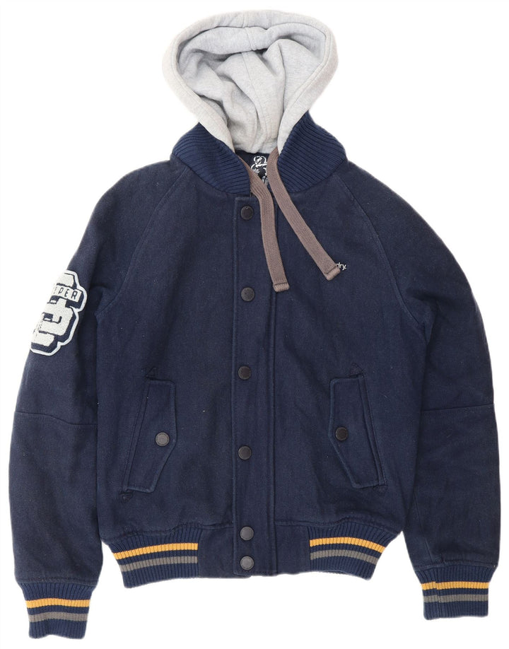 Ανδρικό γραφικό μπουφάν SUPERDRY UK 38 Medium Navy Blue Colorblock