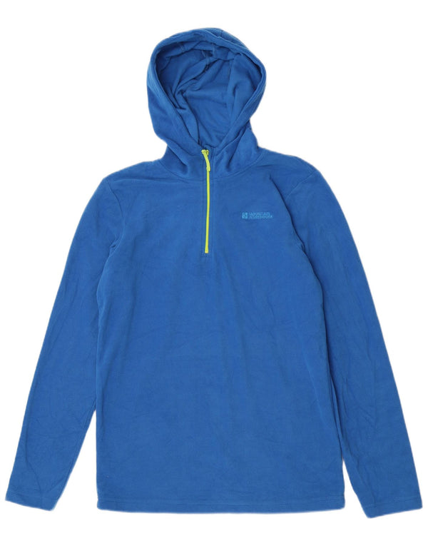 Mountain Warehouse Boys Fleece Hoodie Jumper 12-13 Years Blue Polyester