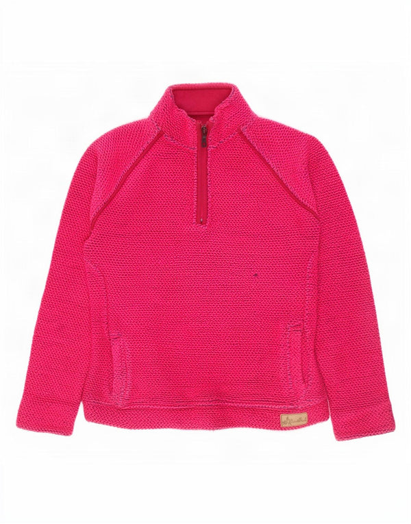Weird Fish Γυναικεία φούτερ με φερμουάρ Jumper UK 10 Small Pink Cotton