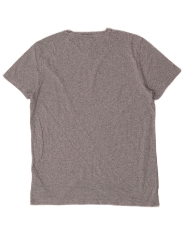 Ανδρικό γραφικό T-Shirt Tommy Hilfiger Top Βαμβακερό μεσαίο γκρι