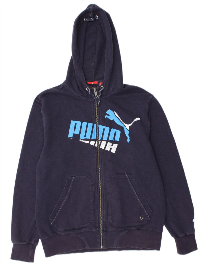 Ανδρικό πουλόβερ με κουκούλα με φερμουάρ PUMA μεσαίο μπλε ναυτικό