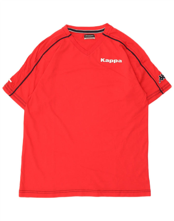 Ανδρικό T-Shirt Kappa Top μεγάλο κόκκινο βαμβακερό