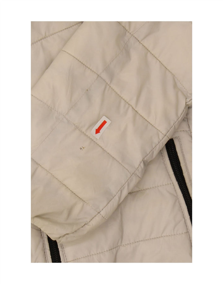 REFRIGUE Womens Hooded Padded Jacket UK 6 XS Grey Vintage Refrigue and Second-Hand Refrigue from Messina Hembry 
