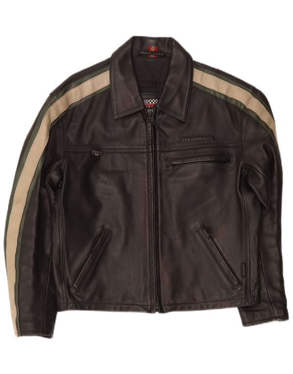 Hein Gericke Ανδρικό Δερμάτινο Μπουφάν Biker UK 38 Medium Black Colourblock