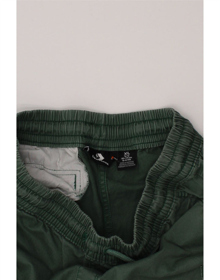 Σορτς CONVERSE Boys Cargo 13-14 ετών XL W28 Πράσινο βαμβακερό