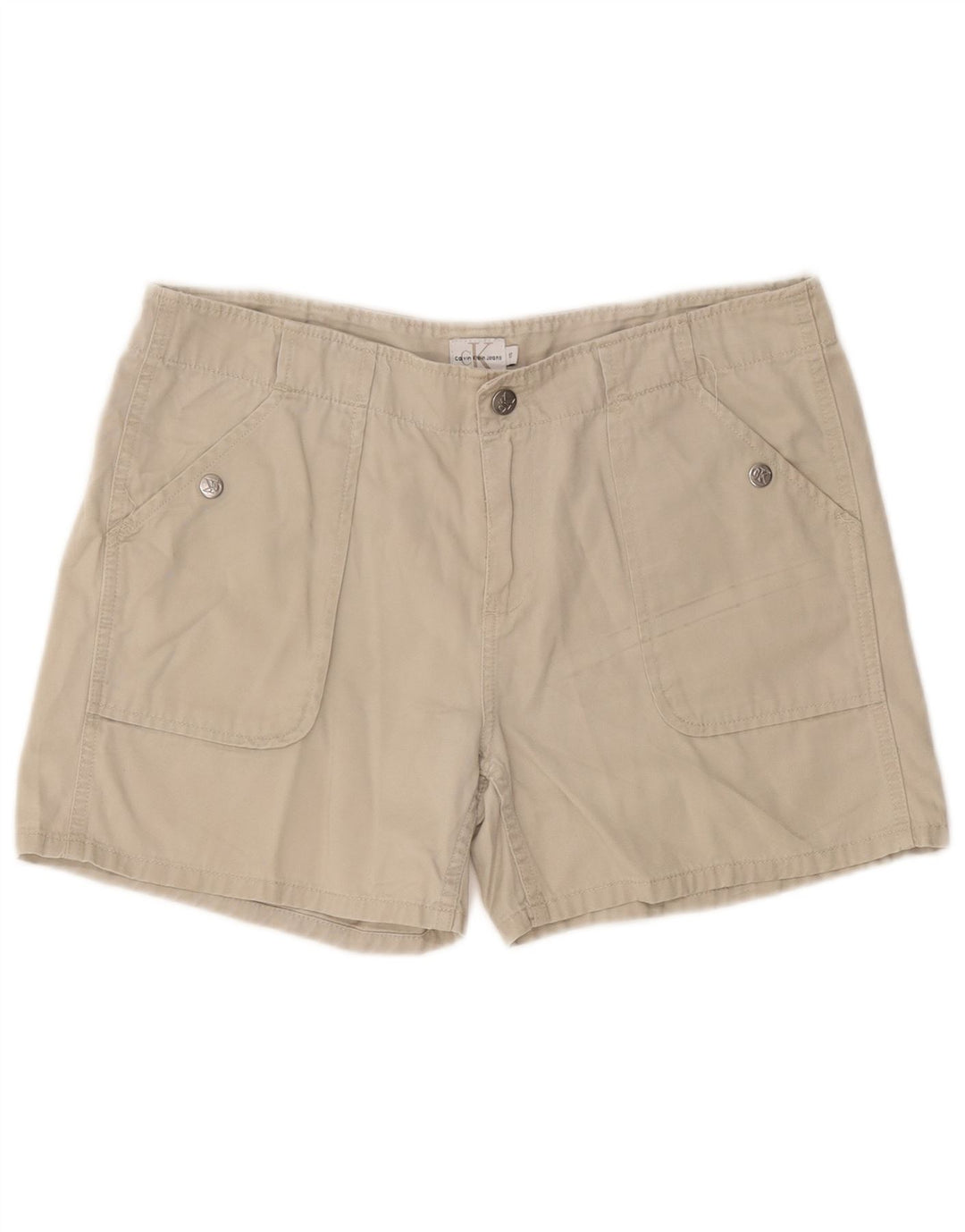 Γυναικείο σορτς CALVIN KLEIN US 10 Medium W27 Πράσινο βαμβακερό