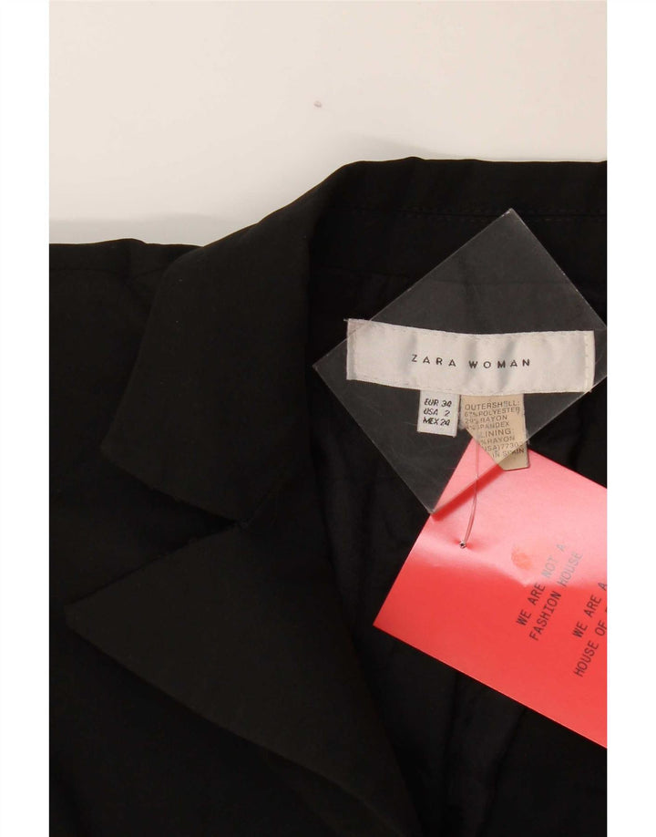 Zara Γυναικείο Μπουφάν μπλέιζερ EU 34 2XS Μαύρο Πολυεστέρας