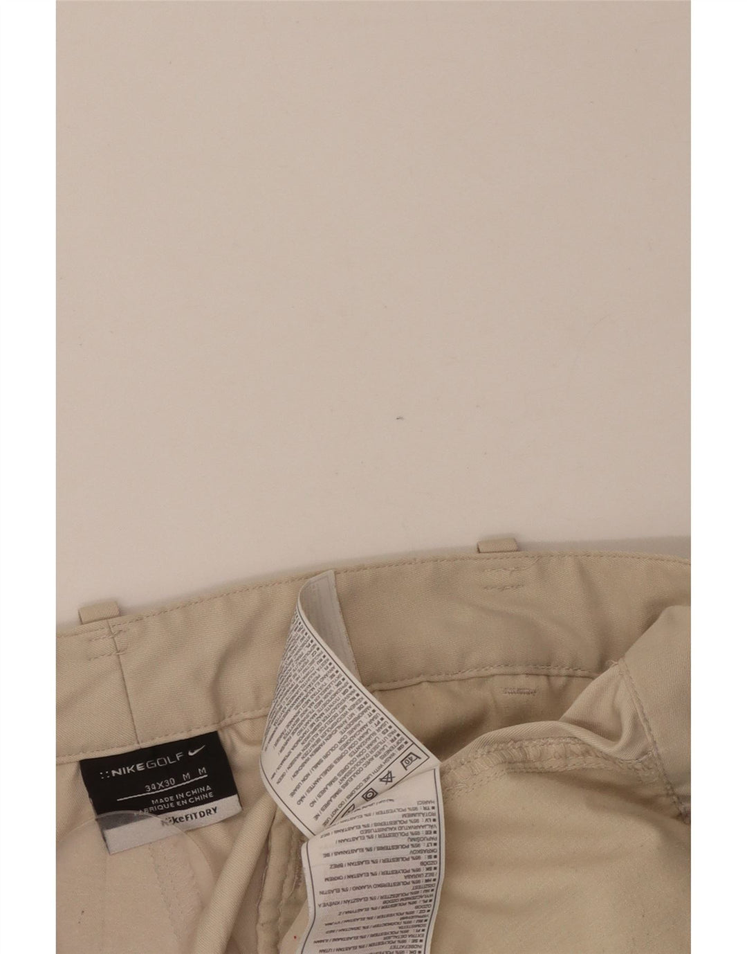 Ανδρικό ίσιο παντελόνι Chino NIKE W34 L30 Beige Polyester