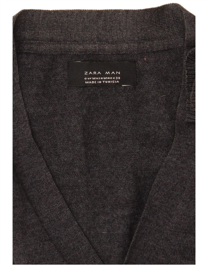 Ανδρικό πουλόβερ Zara Ζακέτα Μεσαίο Γκρι