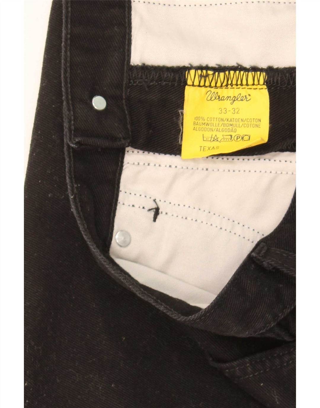 Wrangler Ανδρικό Texas Straight Jeans W33 L32 Μαύρο βαμβακερό
