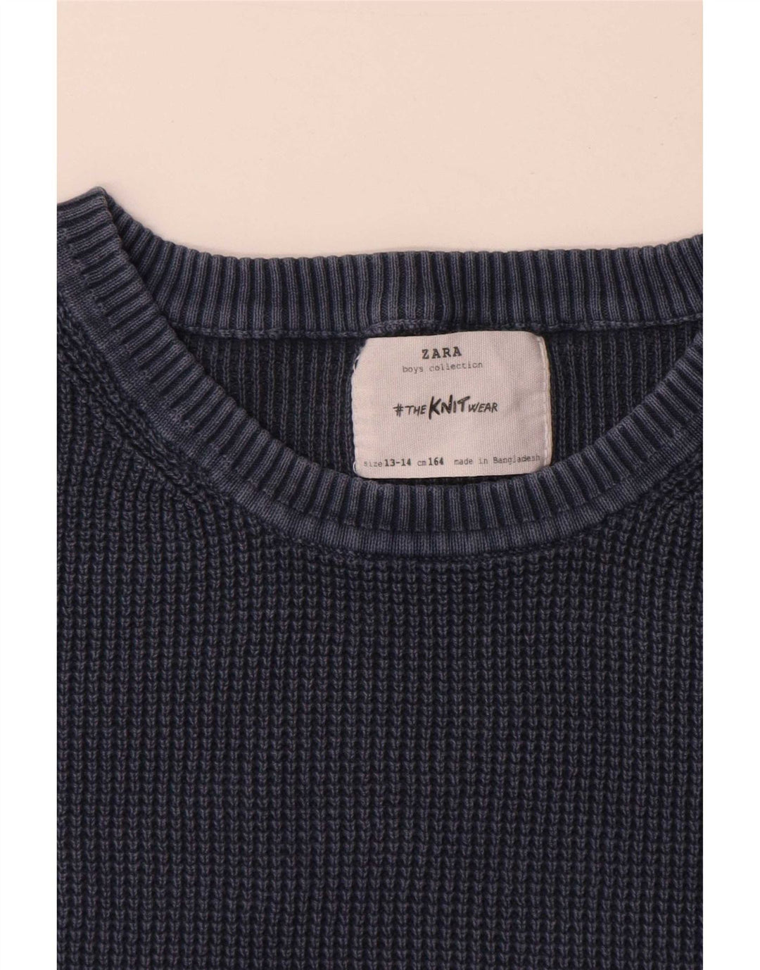 Πουλόβερ Zara Boys Crew Neck Jumper 13-14 Years Navy Blue