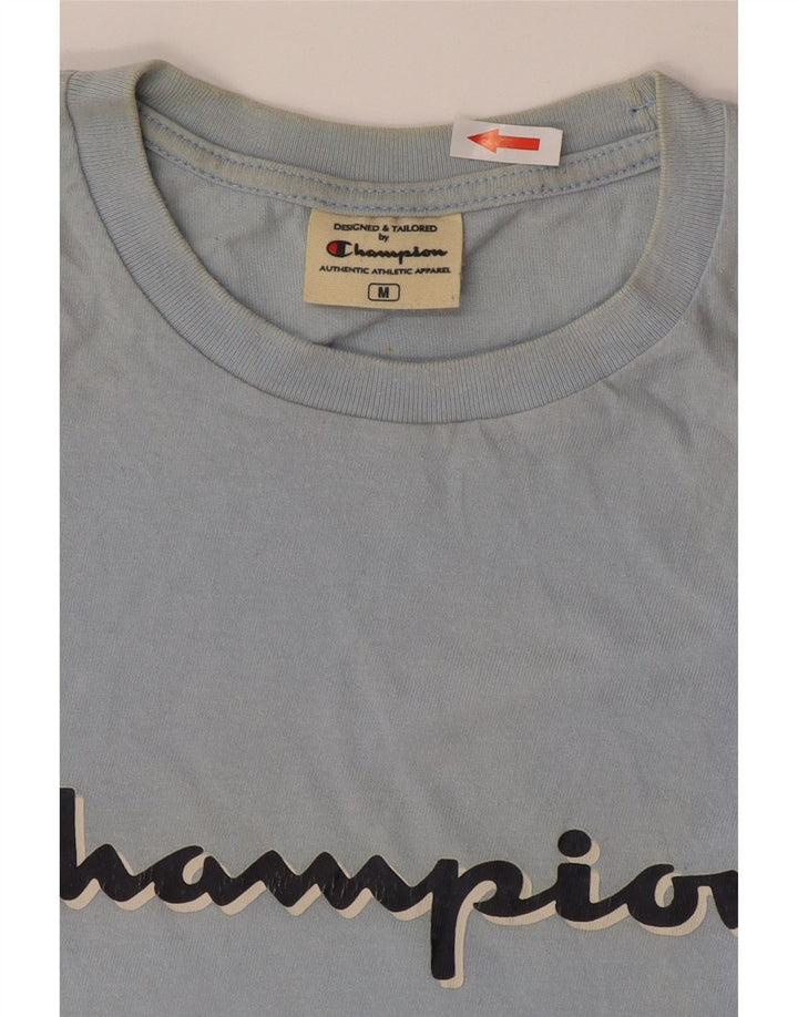Ανδρικό γραφικό T-Shirt Champion Top Βαμβακερό μεσαίο μπλε ριγέ