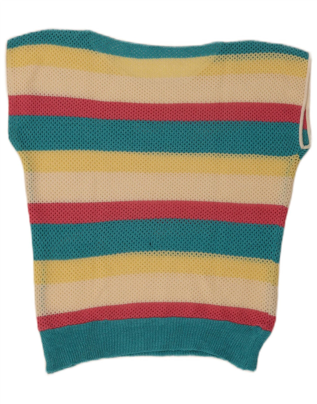 Vintage γυναικείο γιλέκο Tank Top UK 12 μεσαία πολύχρωμα ριγέ