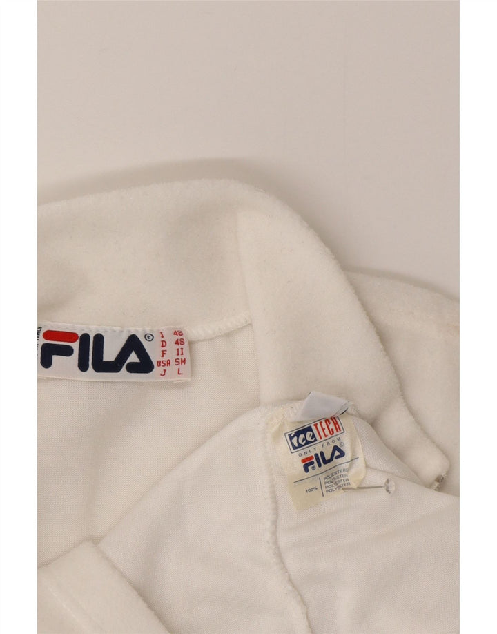Fila Ανδρικό φερμουάρ Fleece Jumper IT 48 Μεσαίο Λευκό Πολυεστέρας