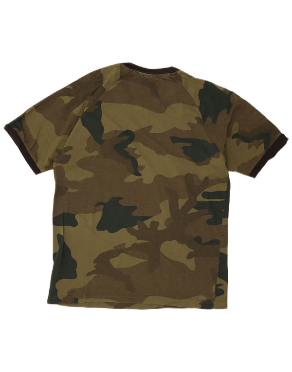 Ανδρικό T-Shirt Adidas Top Βαμβακερό μεσαίο χακί καμουφλάζ