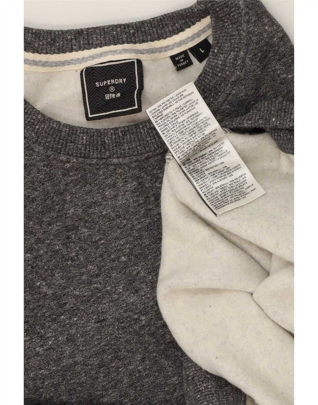 Ανδρικό φούτερ Superdry Jumper Μεγάλο βαμβακερό γκρι φλιτζάνι