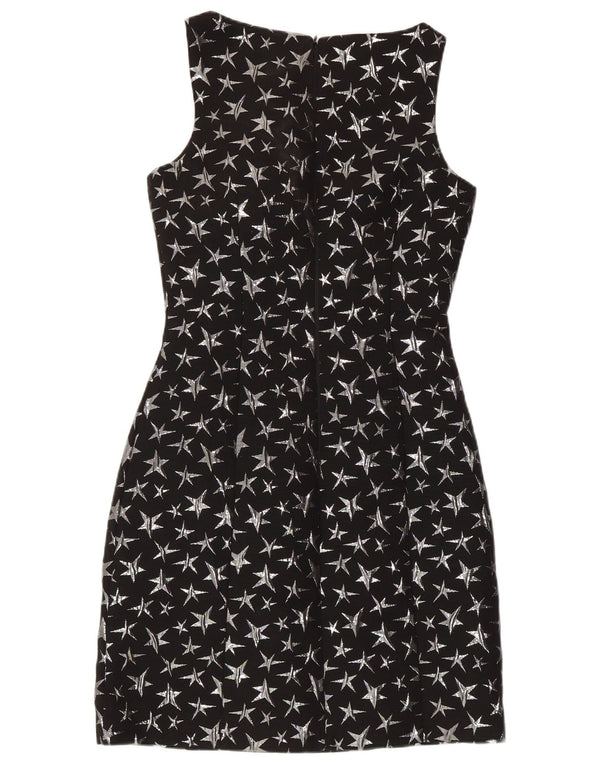 WAREHOUSE Γυναικείο φόρεμα με θήκη αφηρημένο σχέδιο UK 8 Small μαύρο