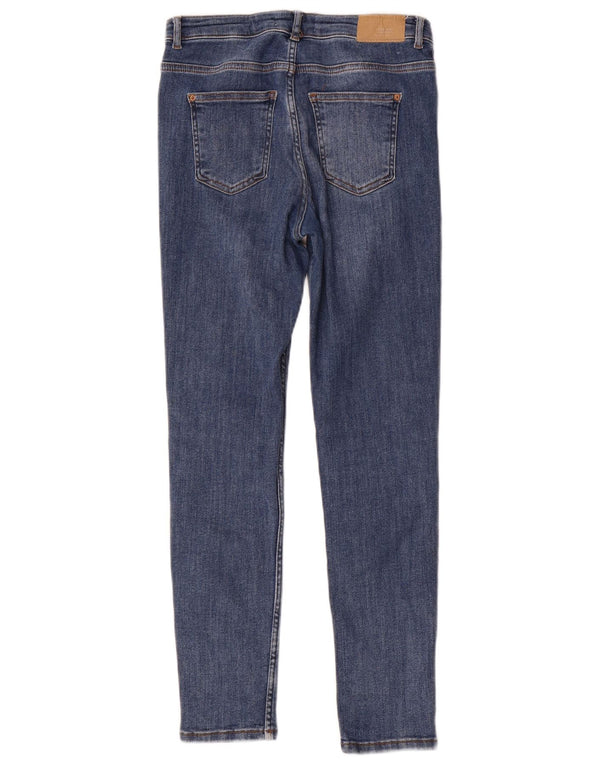 Zara Girls Distressed Skinny Jeans 13-14 ετών W26 L26 Blue Cotton