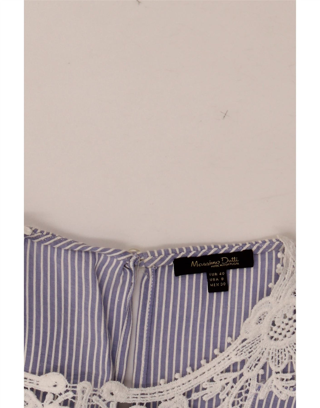 MASSIMO DUTTI Γυναικεία Αμάνικη Μπλούζα Top EU 40 Μεσαίο Μπλε Ριγέ