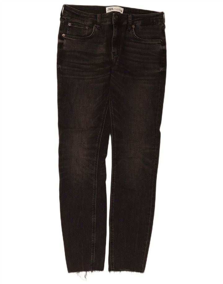 Zara Γυναικείο Slim Jeans EU 40 Medium W30 L28 Μαύρο βαμβακερό