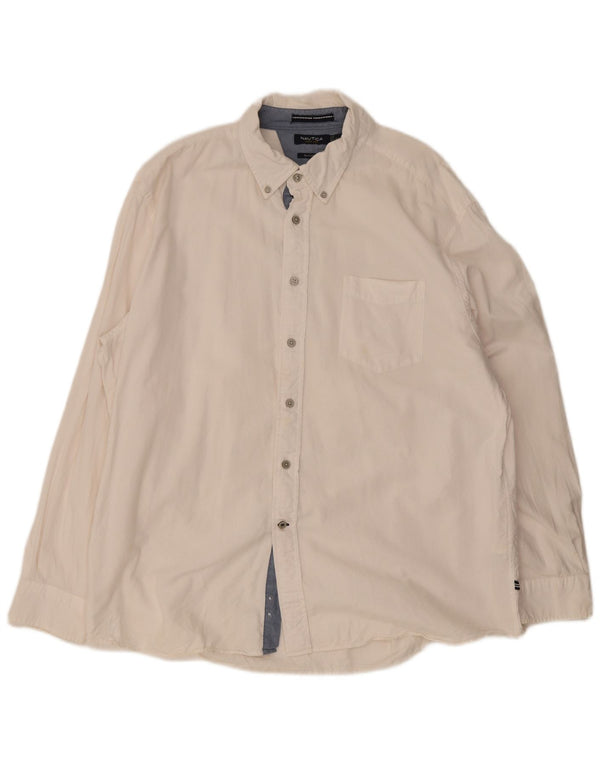 Nautica Ανδρικό πουκάμισο Classic Fit 2XL Λευκό βαμβακερό