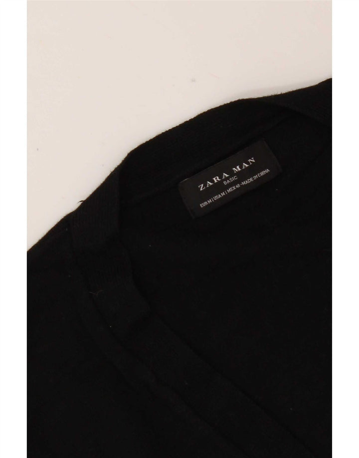 Ανδρικό πουλόβερ Zara Ζακέτα Μεσαίο Μαύρο