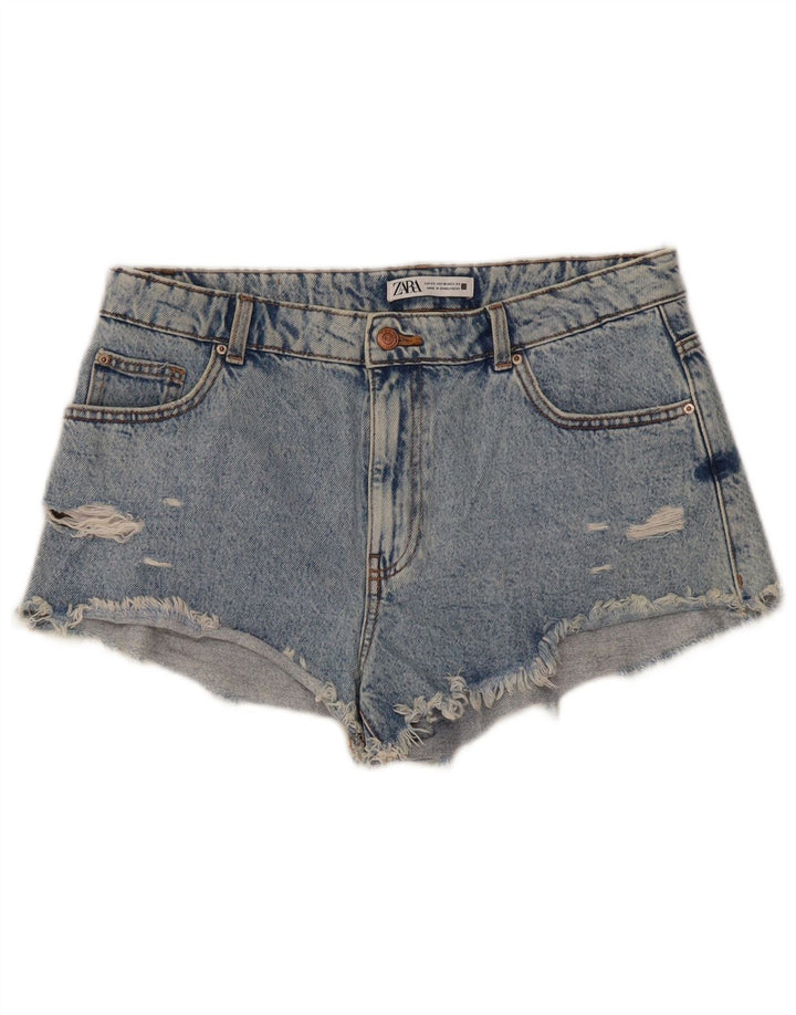 Zara Γυναικείο τζιν σορτς EU 42 μεγάλο W32 μπλε