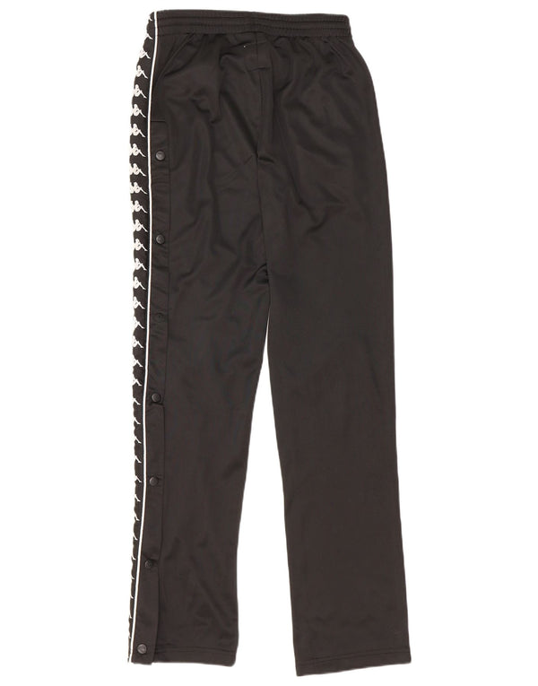 KAPPA Womens Graphic Tracksuit Trousers UK 12 Medium Black Polyester
