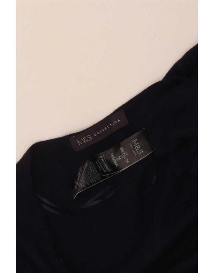 Marks & Spencer Γυναικείο πουλόβερ Longline Cardigan UK 14 Medium Navy Blue