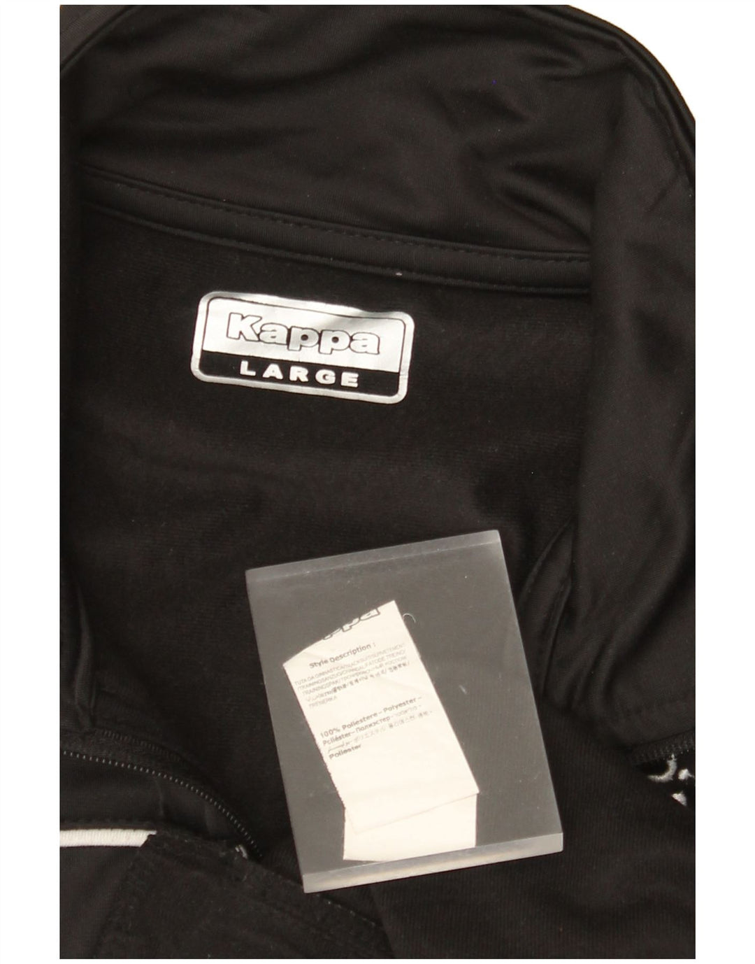 Ανδρική φόρμα γραφική KAPPA Top Jacket Large Black Polyester