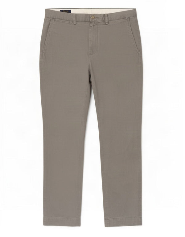 Polo Ralph Lauren Mens Straight Chino Trousers W33 L32 Grey Cotton