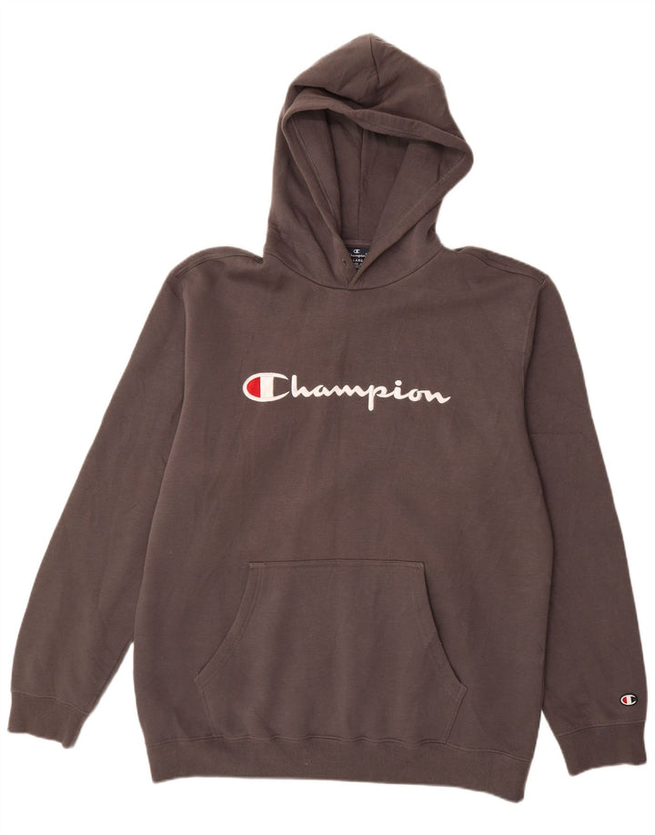 CHAMPION Ανδρικά γραφικά κουκούλα Jumper 2XL Γκρι