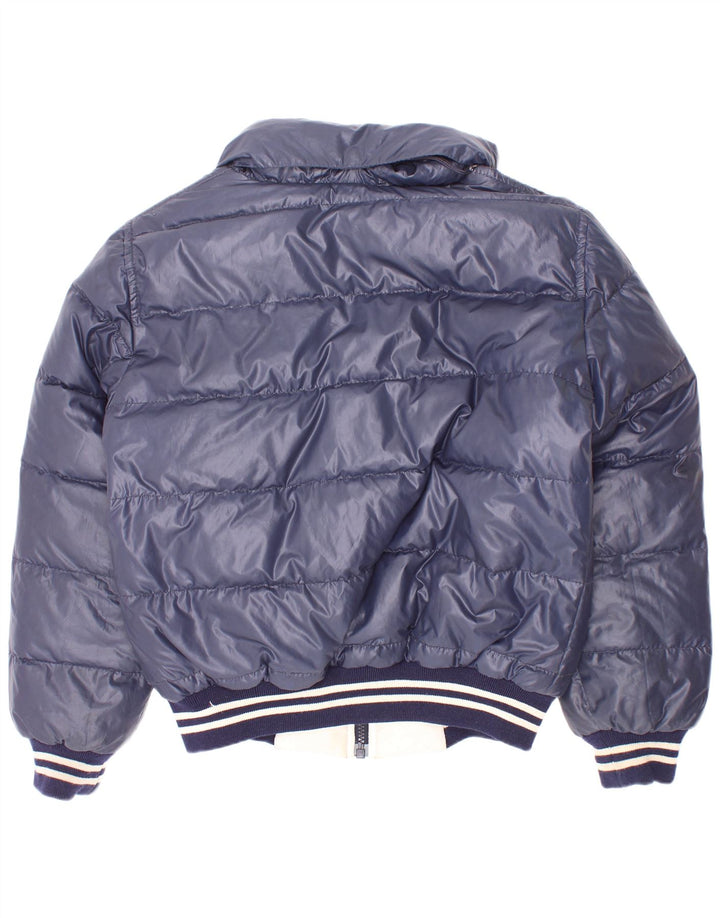 Fay Boys Hooded Reversible Jacket 7-8 Years Navy Blue ριγέ