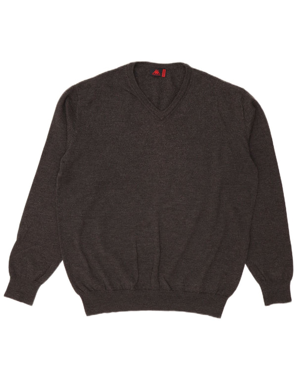 KAPPA Ανδρικό πουλόβερ με V λαιμόκοψη 2XL Γκρι