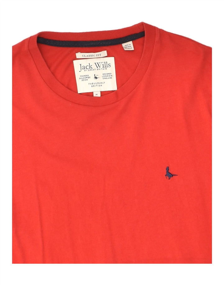 JACK WILLS Mens Classic Fit T-Shirt Top Medium Red Cotton | Vintage Jack Wills | Thrift | Second-Hand Jack Wills | Used Clothing | Messina Hembry 