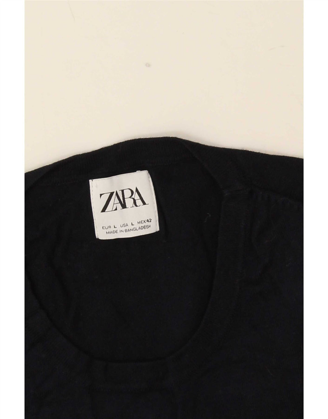 Zara Ανδρικό πουλόβερ με λαιμόκοψη μεγάλο μαύρο