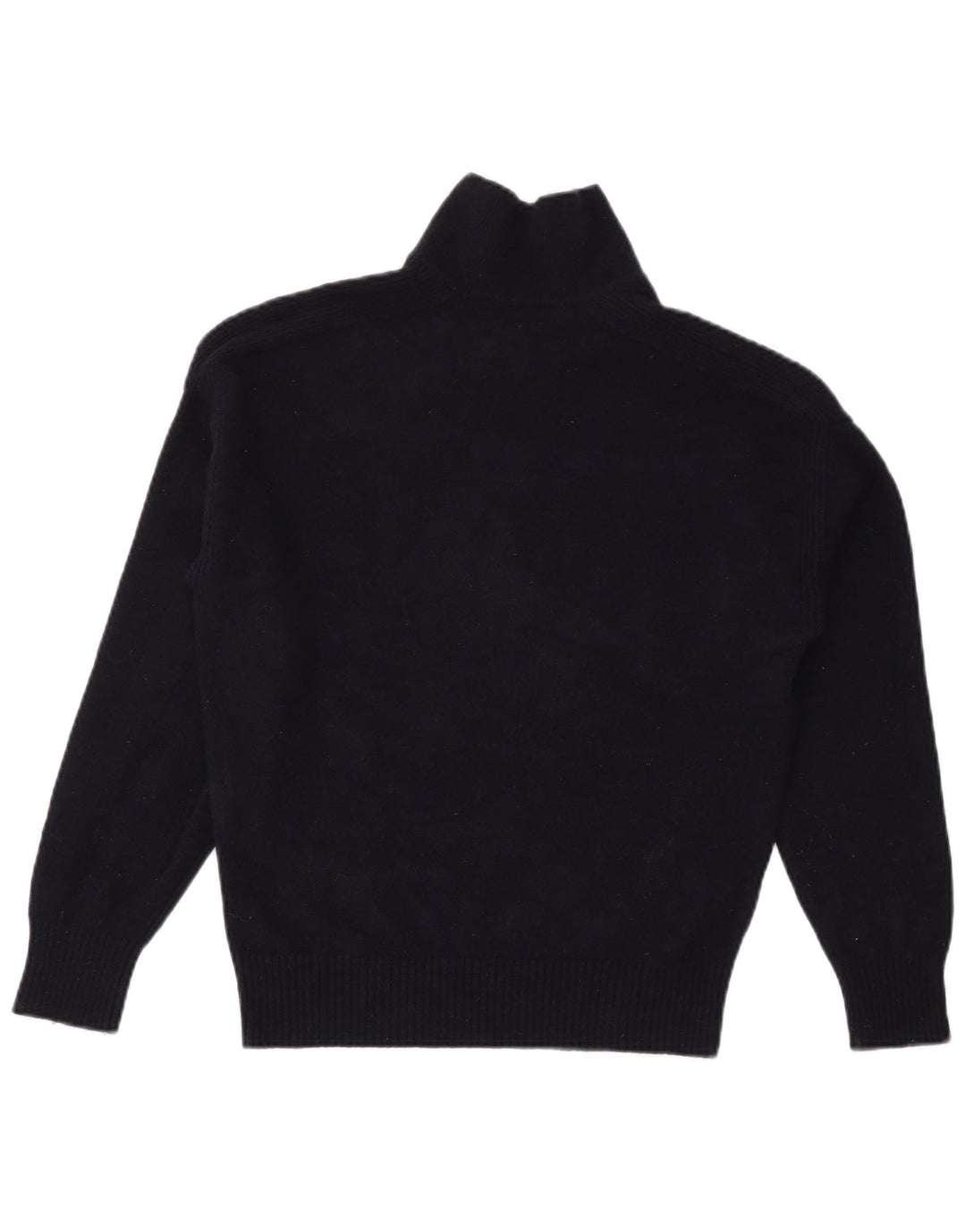 MASSIMO DUTTI Γυναικείο πουλόβερ με λαιμόκοψη πόλο UK 14 μεσαίου μπλε μαλλί